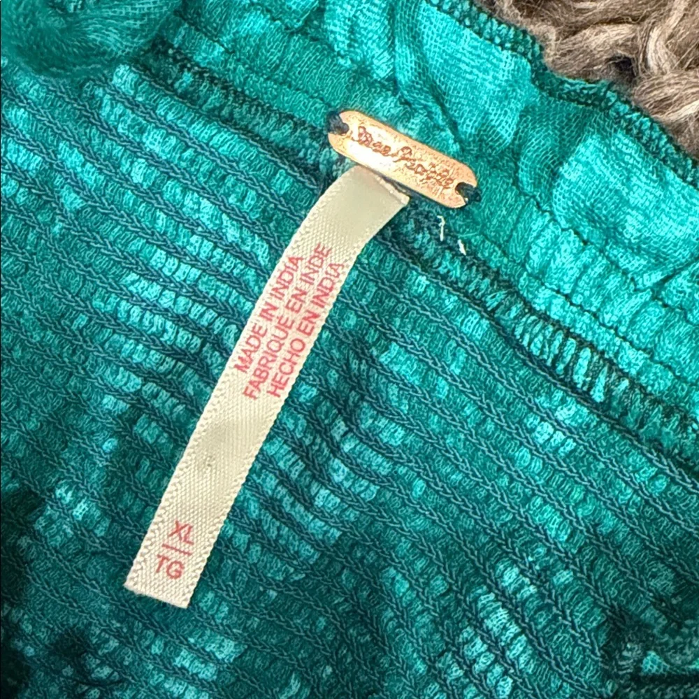 FREE PEOPLE  Sweet Nothings Midi Dress in Forest Combo Green, Size XL - Picture 6 of 12